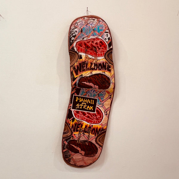 Original FULL Leather Skateboard Deck Art #3