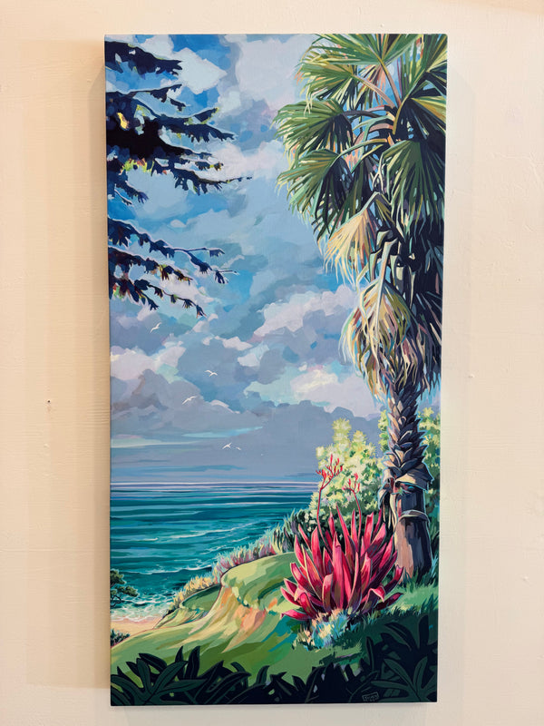 "Surf Check at Diamond Head" Original Painting