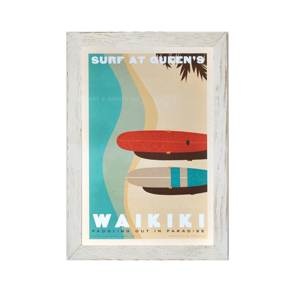 WAIKIKI SURF AT QUEEN'S -フレーム付き